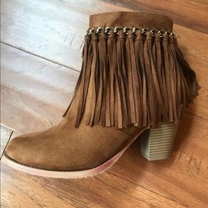 Pierre Dumas Fringe Booties